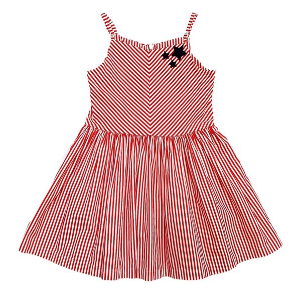 Gymboree Red & White Striped Sun Dress